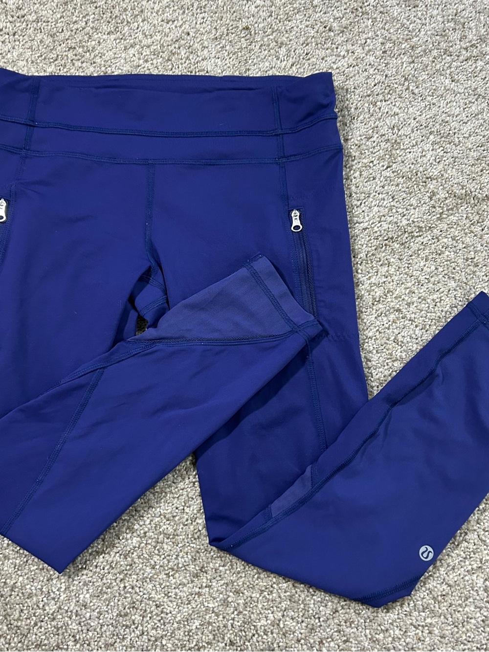 lululemon athletica Deep Blue Active Leggings with Side Zip Pockets